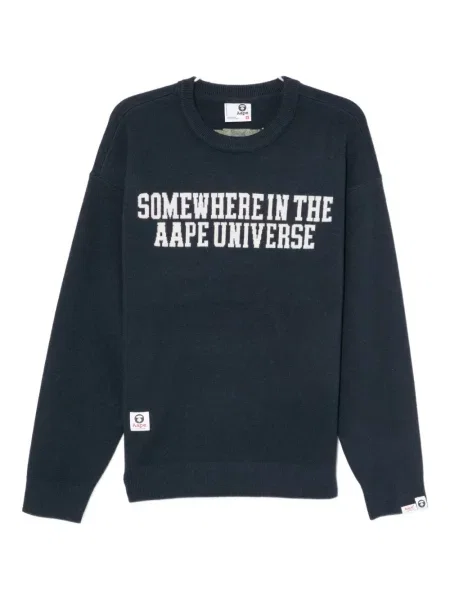 Bluza Aape By A Bathing Ape z nadrukiem niebieska