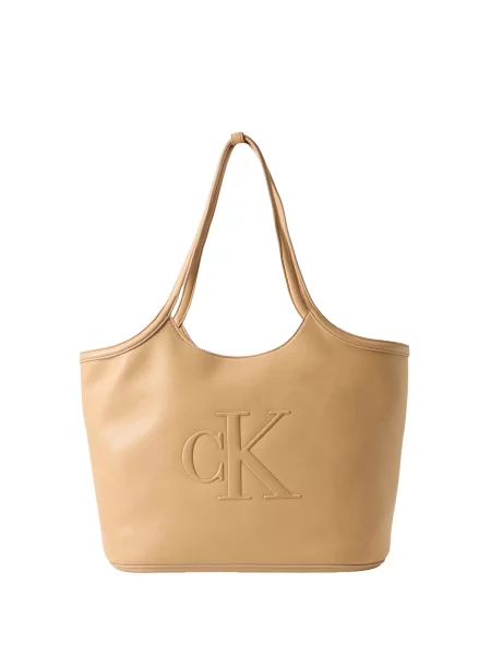 Geantă Calvin Klein bej
