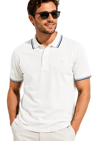 Tricou polo Lotto alb