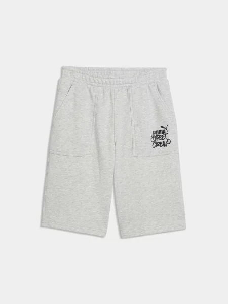Дитячі Повсякденні шорти PUMA Relaxed Long Shorts комбінований верх сірий