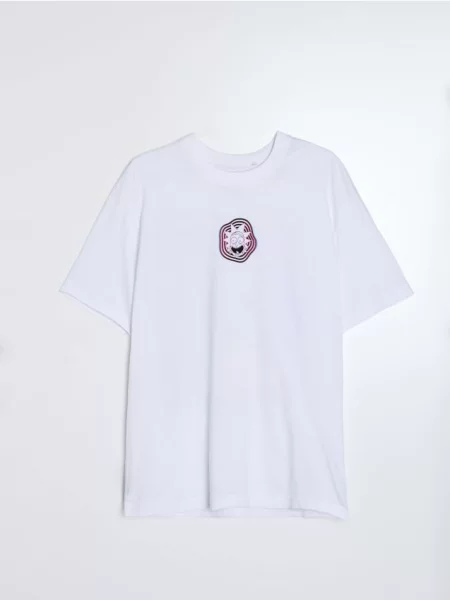 Sinsay koszulka z nadrukiem Rick and Morty biały