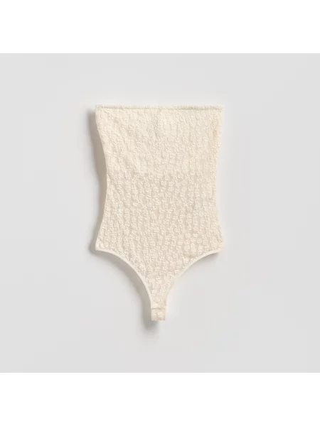 Reserved Krajkové body krémová