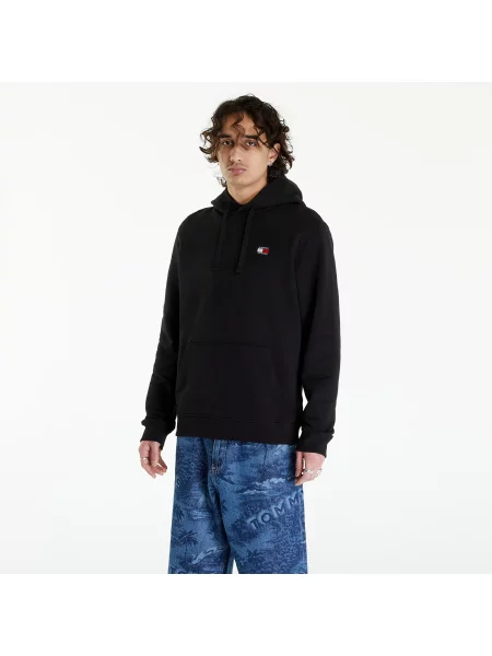 Sweatshirt Tommy Jeans Reg Badge Hoodie Black M černé