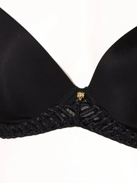 Aubade Biustonosz Push-Up Sheer Emotion schwarz czarny