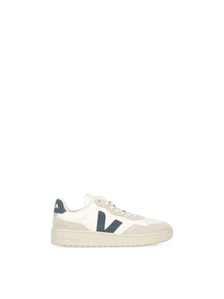 Sneakersy Veja zamszowe z okrągłym noskiem wiązane białe