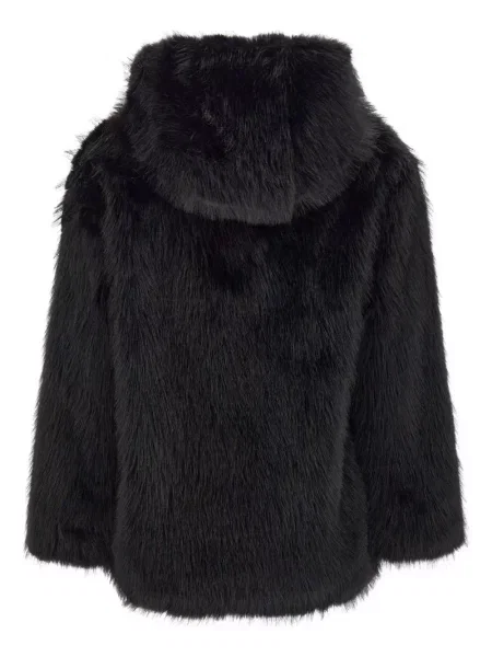 Blană artificială palton de blană Kaos negru