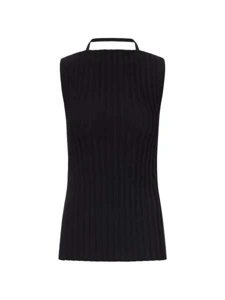 Top Sportmax cu nervuri negru
