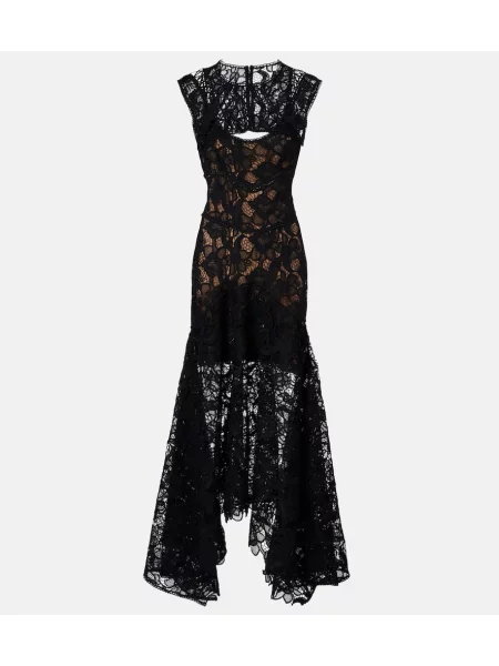 Rochie Costarellos de mătase negru