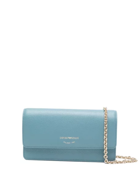 Colier Emporio Armani din piele albastru