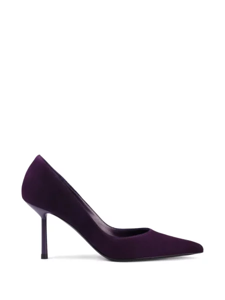 Pantofi cu toc Le Silla din piele de căprioară violet