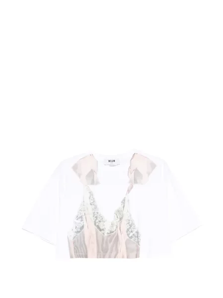 Scurt tricou Msgm alb