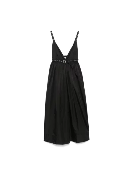 Sukienka midi Ganni na ramiączkach czarna