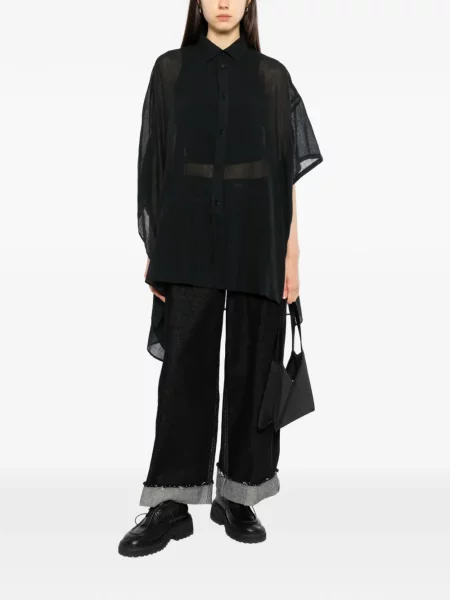 Asymetrická košile Yohji Yamamoto černá