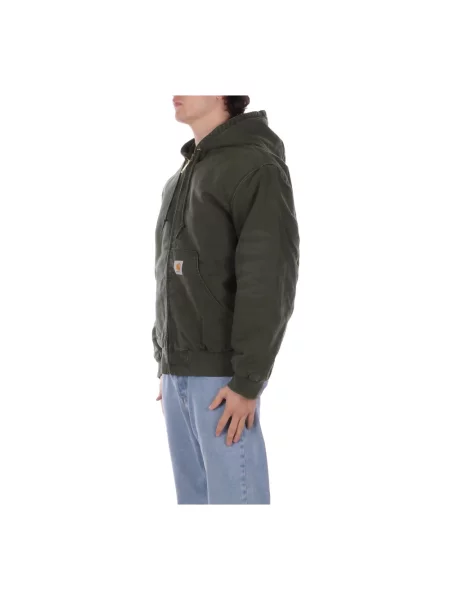 Kurtka Carhartt Wip z kapturem zielona