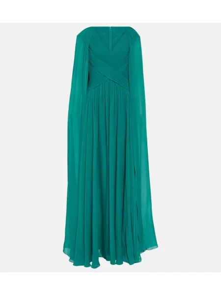 Rochie Elie Saab de mătase verde