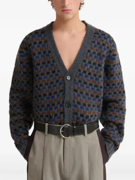 Cardigan Marni de lână gri