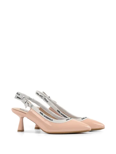 Pantofi cu toc Karl Lagerfeld cu funde slingback