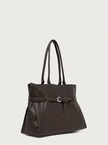 Geantă shopper Coccinelle din piele verde