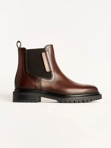 Karl Lagerfeld cizme de piele BINKY cu plat maro