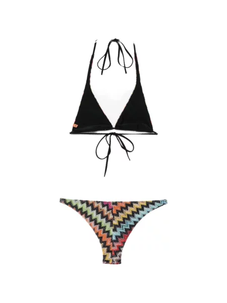 Bikini Missoni tricotate negru