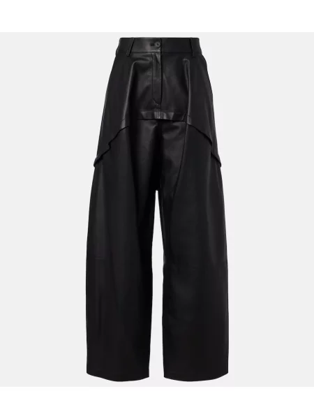 Pantaloni Loewe din piele negru