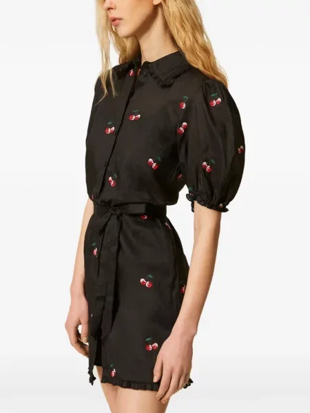 Rochie Twinset cu volane de costum negru