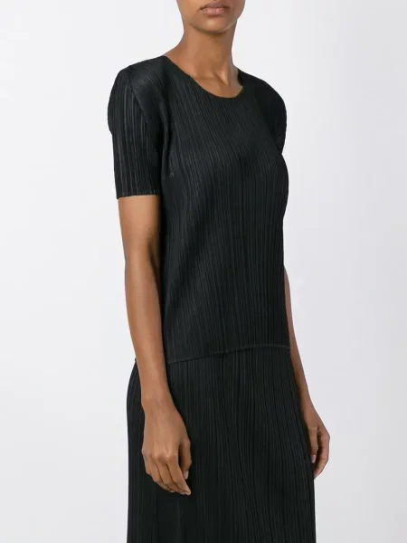Tricou Pleats Please Issey Miyake negru