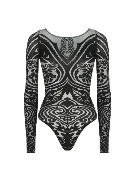 Top Wolford z wzorem paisley czarny