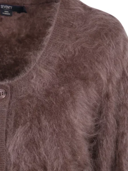 Cardigan Seventy din cașmir maro