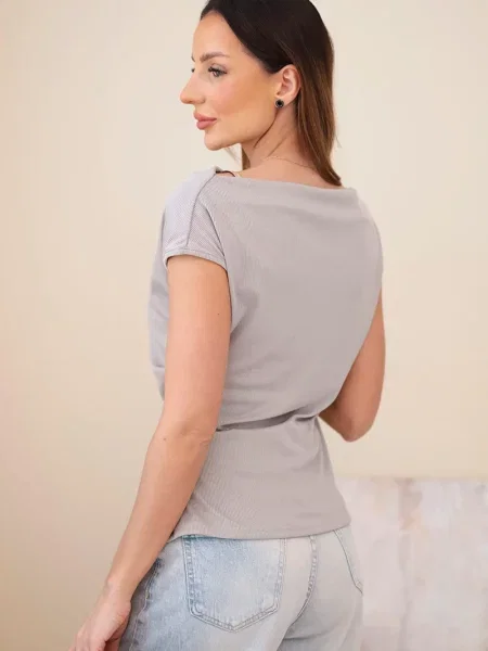 Bluză Kesi Włoski cu nervuri gri