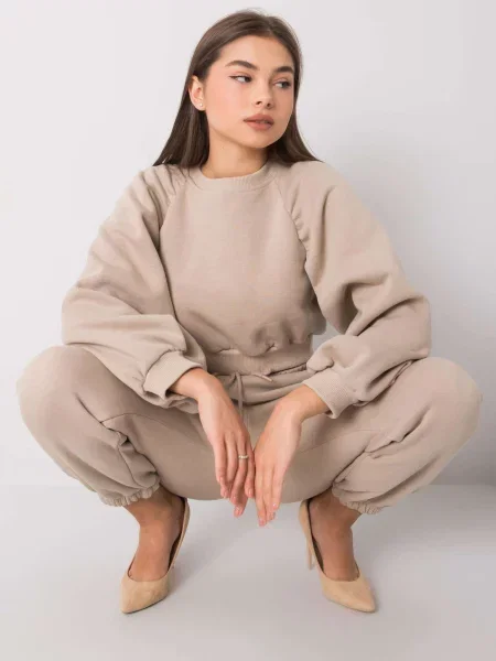 Komplet dresowy Rue Paris beżowy