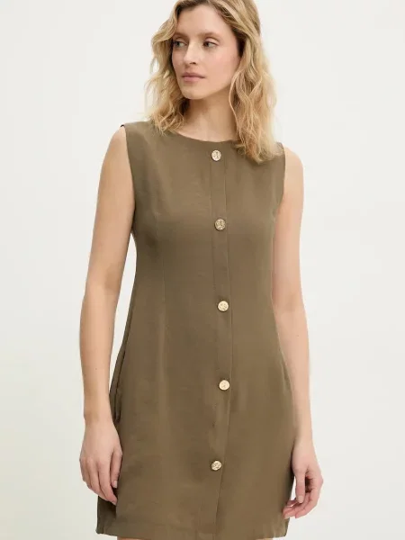 Answear Lab sukienka mini prosta zielony