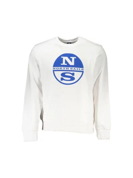 Bluza North Sails z logo z dekoltem w kształcie litery U biała