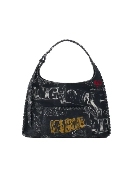 Desigual Kabelka na rameno karí / červená / čierna biela