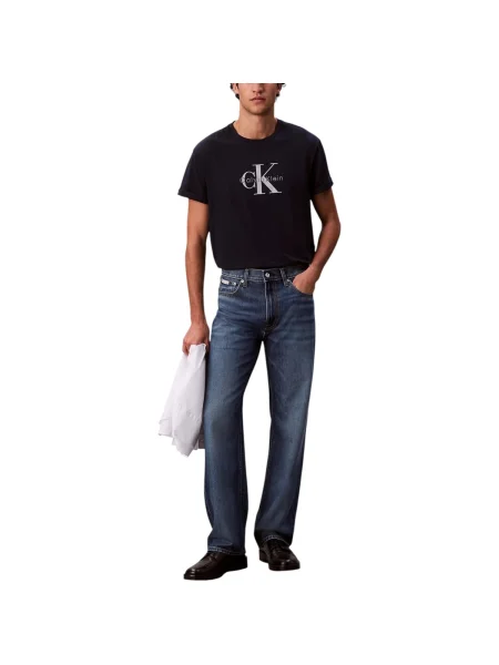 Calvin Klein Jeans Tricou Hero Monologo Bleumarin albastru