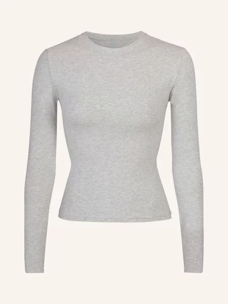 Skims Pohodlné Domácí Tričko Cotton Jersey light heather grey šedé
