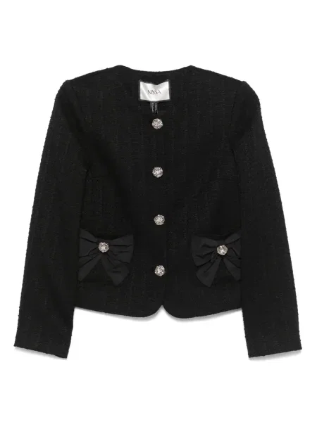 Geacă Nissa cu funde negru