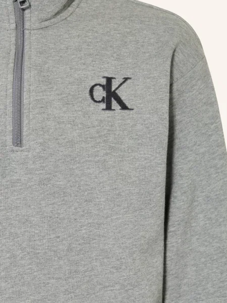 Calvin Klein Bluza Z Kapturem grau szara