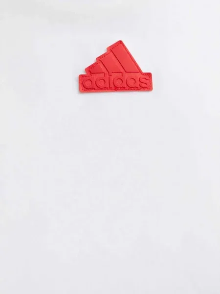 Ριγέ τρέξιμο μπλούζα Adidas από διχτυωτό κόκκινο