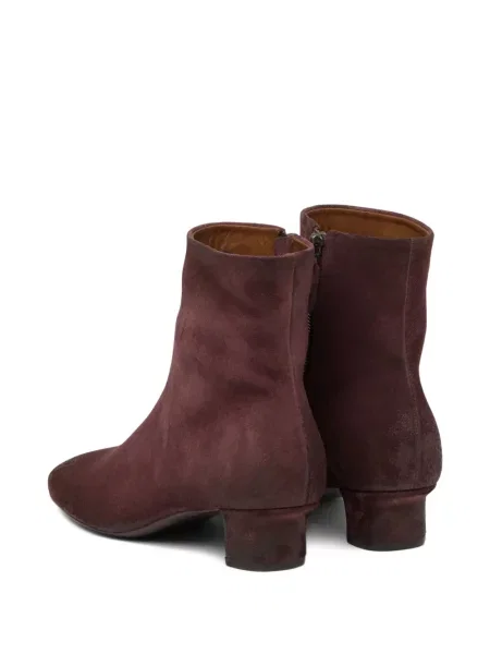 Botine Marsell din piele de căprioară roșu