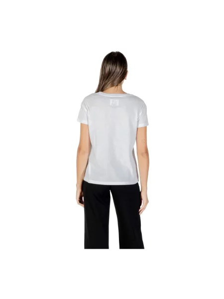 Koszulka Armani Exchange z nadrukiem z okrągłym dekoltem casual biała