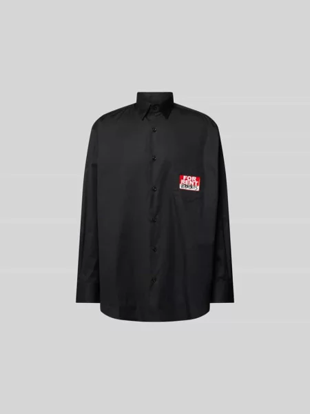 Koszula casualowa o kroju relaxed fit z bawełny Vetements czarna