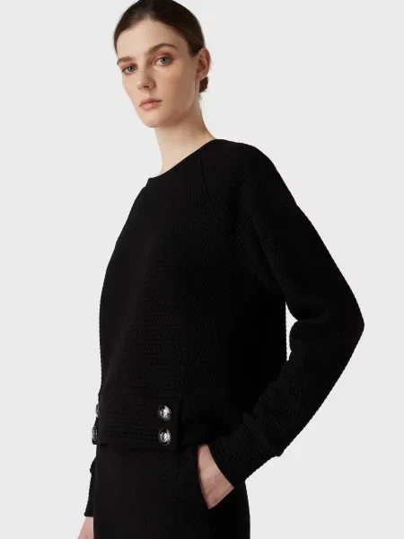 Світшот Emporio Armani бавовна/поліамід чорний