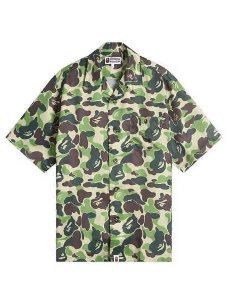 A Bathing Ape koszula Camo zielony
