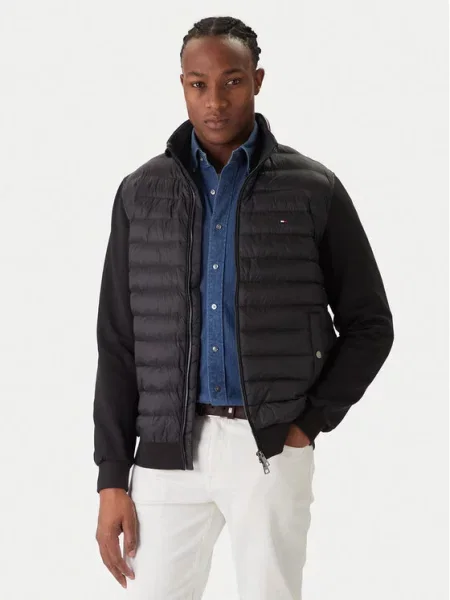 Tommy Hilfiger Prehodna jakna Mix Media Ess črna