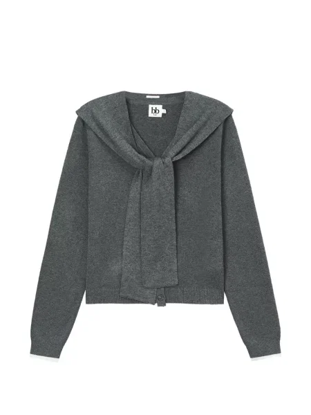 Gulerat cardigan B+ab gri