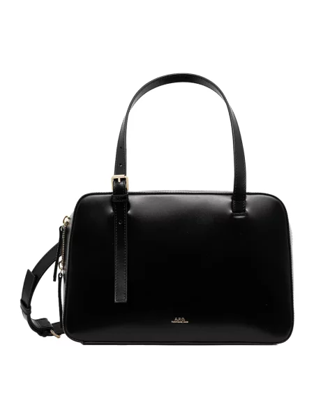 Torebka skórzana A.p.c. czarna