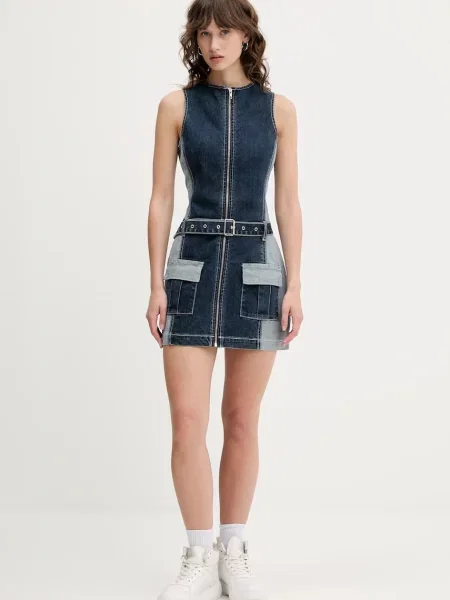Джинсова сукня The Ragged Priest mini облягаюча синій