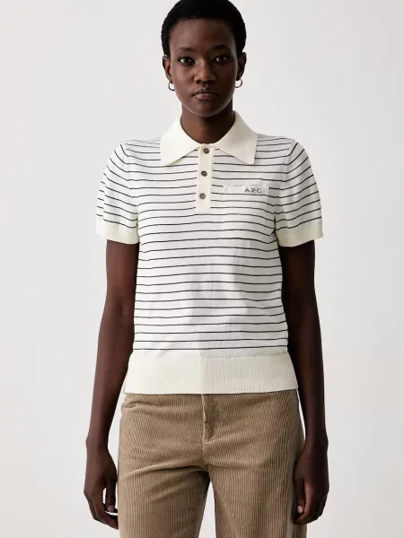 Tricou polo A.p.c. bej