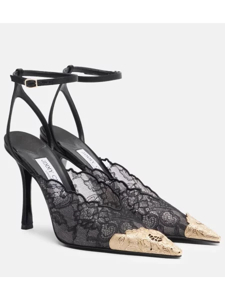Pantofi cu toc Jimmy Choo din piele negru